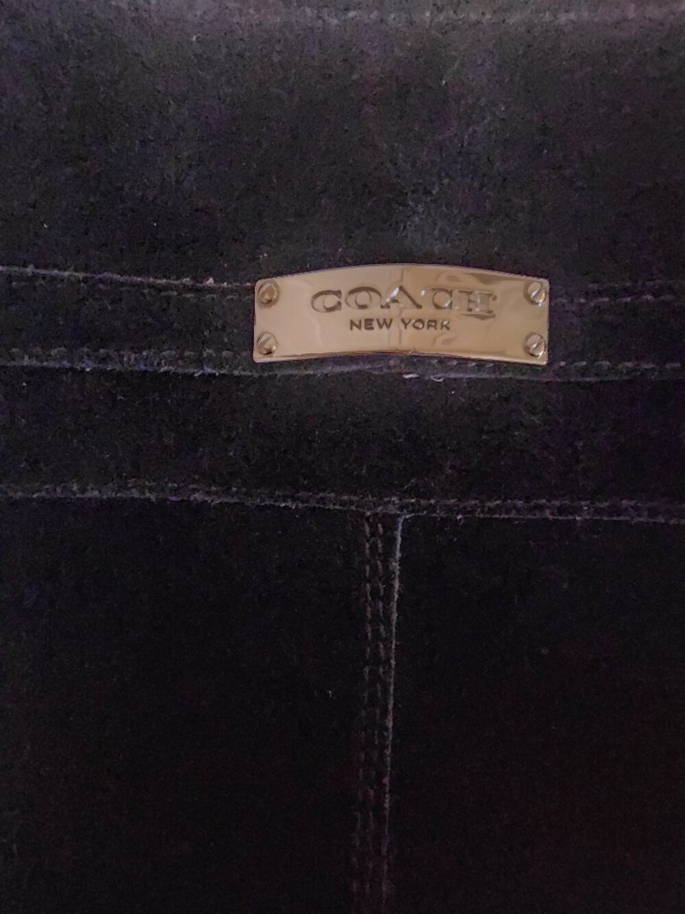 Coach Black Suede Mid-Calf Boots – Size 9B - Picture 9 of 10